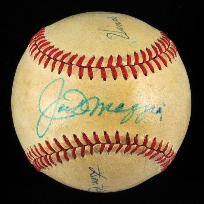 Joe Dimaggio Vince Dimaggio & Dom Dimaggio 3 Brothers Signed Baseball JSA COA