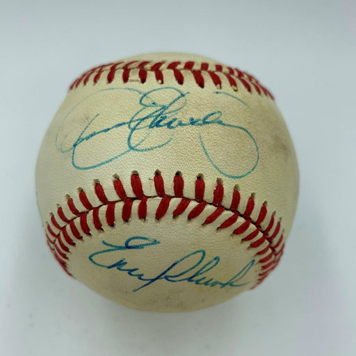 1989 Oakland A's World Series Champs Pitching Staff Signed Baseball PSA DNA COA