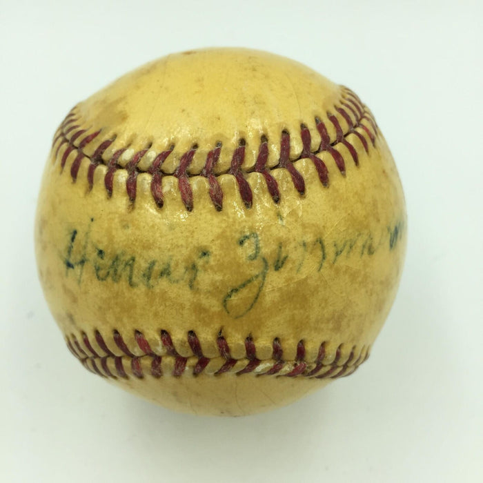 The only Known Heinie Zimmerman Single Signed Baseball 1912 Batting Title JSA