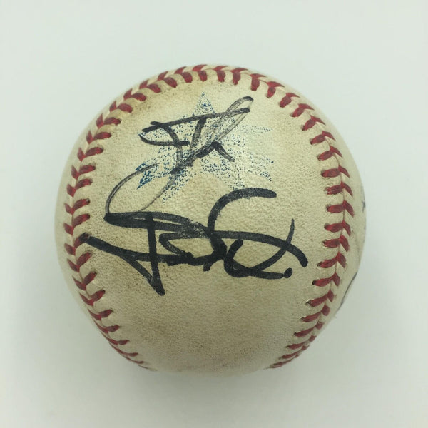 Jim Thome Cleveland Indians Multi Signed Game Used American League Baseball