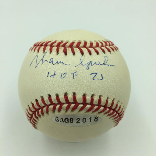 Warren Spahn Hall Of Fame 1973 Signed Baseball UDA Upper Deck Authenticated Holo