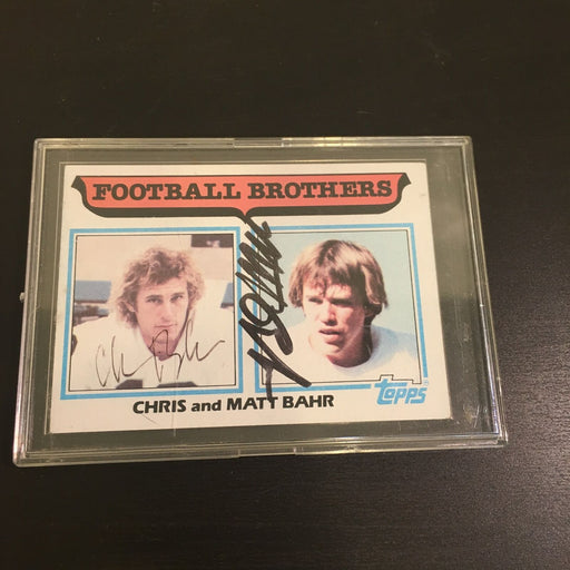 Chris & Matt Bahr Signed Autographed 1982 Topps Card