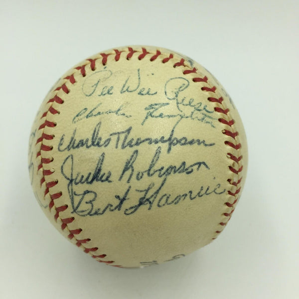 Beautiful 1955 Brooklyn Dodgers Team Signed Baseball Jackie Robinson JSA COA