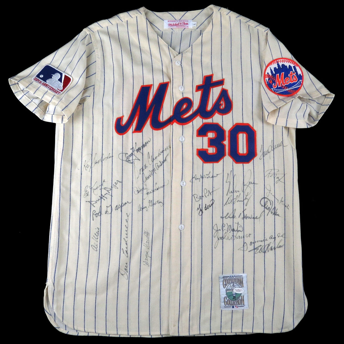 Nolan Ryan New York Mets Autographed Mitchell & Ness Throwback Cream  Authentic Jersey
