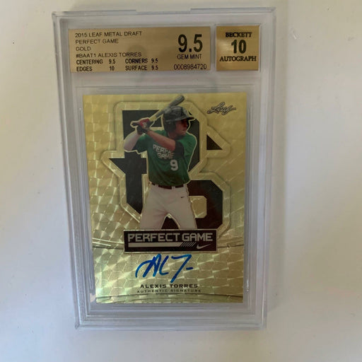 2015 Leaf Metal Draft Alexis Torres Auto 1/1 One Of One BGS 9.5/10 Gem Mint