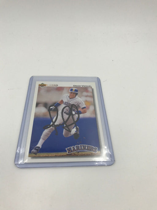 1992 Upper Deck Omar Vizquel Auto Autograph JSA Stamp