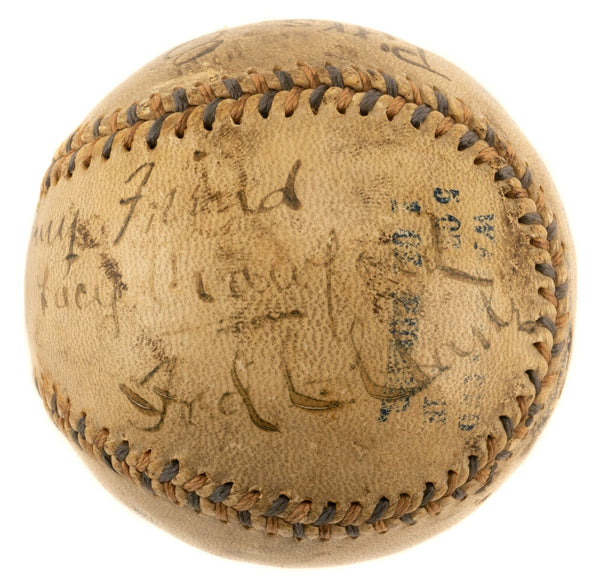 Historic 1909 World Series Game Used Baseball Fred Clarke Signed & Inscribed PSA