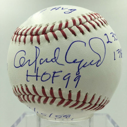 Orlando Cepeda Signed Heavily Inscribed Stat Baseball MLB AUTHENTICATED