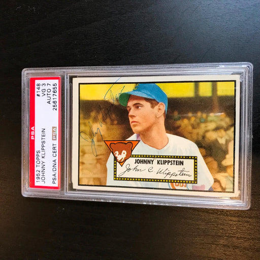 1952 Topps Johnny Klippstein Signed Autographed Baseball Card PSA DNA COA