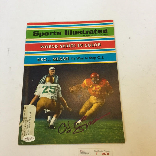 OJ Simpson Signed Autographed 1968 Sports Illustrated Magazine With JSA COA