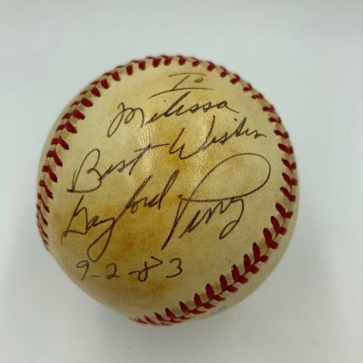 Gaylord Perry 9-2-1983 Signed Inscribed Game Used Baseball End Of Career PSA DNA