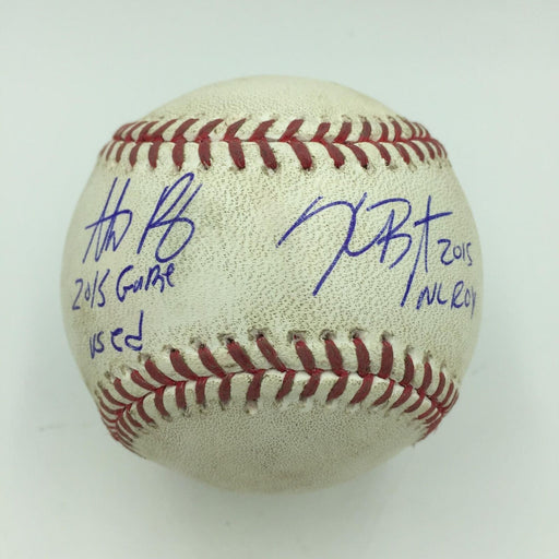 Kris Bryant 2015 ROY & Anthony Rizzo Signed Game Used Baseball MLB Authenticated