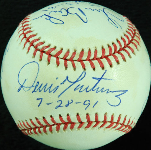 Randy Johnson David Wells Dennis Martinez Perfect Game Signed Baseball Beckett