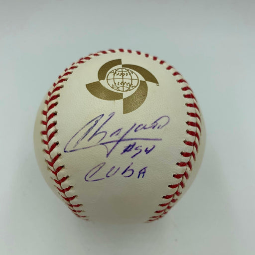 Rare Aroldis Chapman "#54 Cuba" Signed Inscribed Official WBC Baseball JSA COA