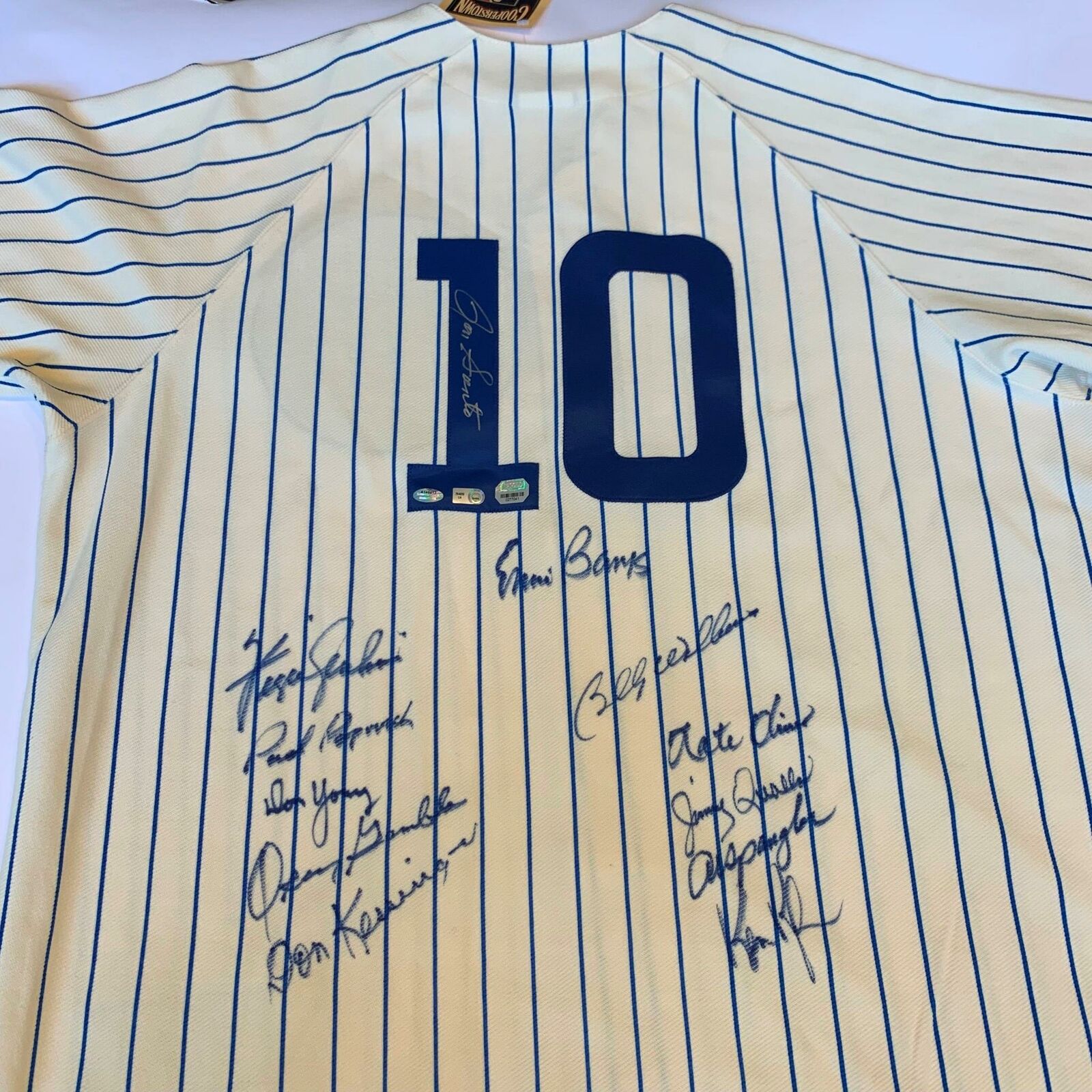 Beautiful 1969 Chicago Cubs Team Signed Jersey Ernie Banks Ron
