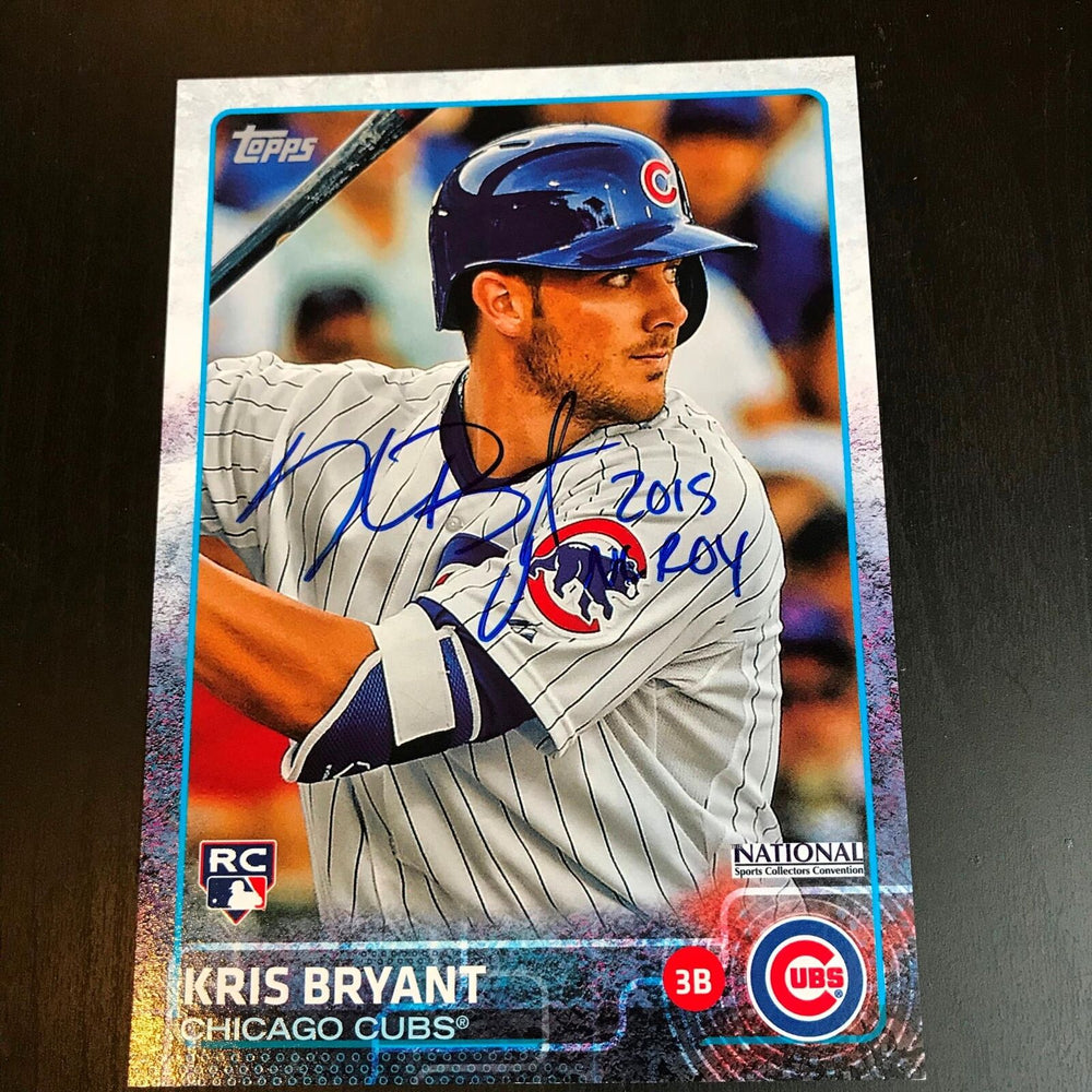 2015 Topps Kris Bryant "ROY 2015" Signed Jumbo RC Rookie Auto MLB Authenticated