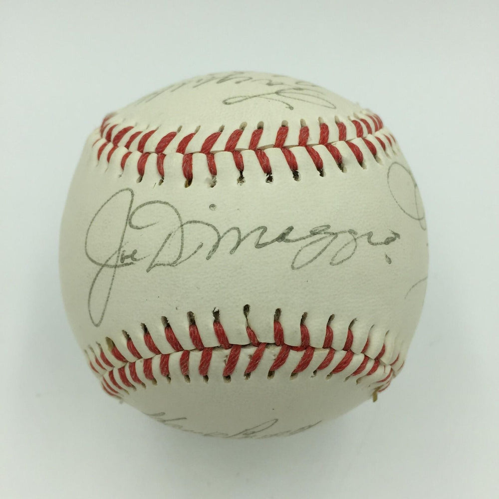 Joe Dimaggio 1983 New York Yankees Old Timers Day Multi Signed Baseball JSA COA