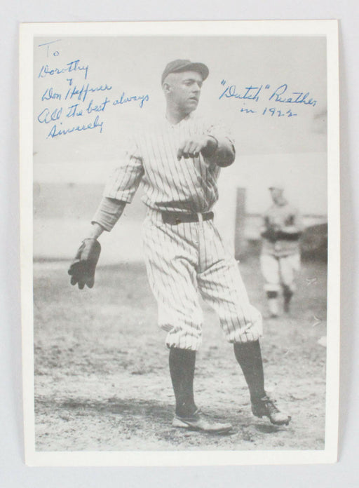 Dutch Ruether Signed Original George Brace Photo 1927 New York Yankees JSA COA