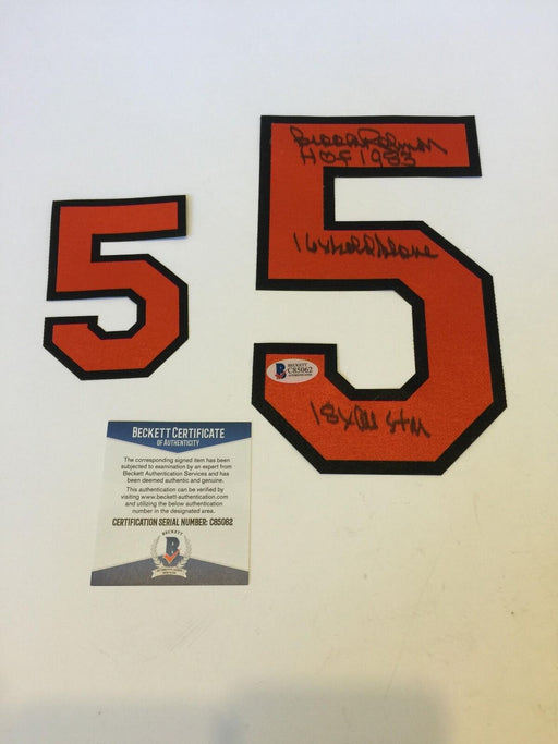 Brooks Robinson Signed Inscribed Baltimore Orioles Jersey Number #5 Beckett COA