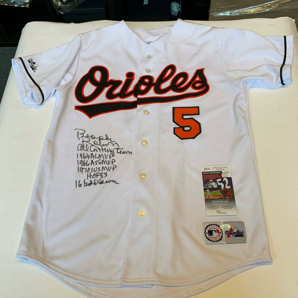 Brooks Robinson Twice-Signed Orioles Jersey with (5) Career Stat  Inscriptions (Beckett COA)