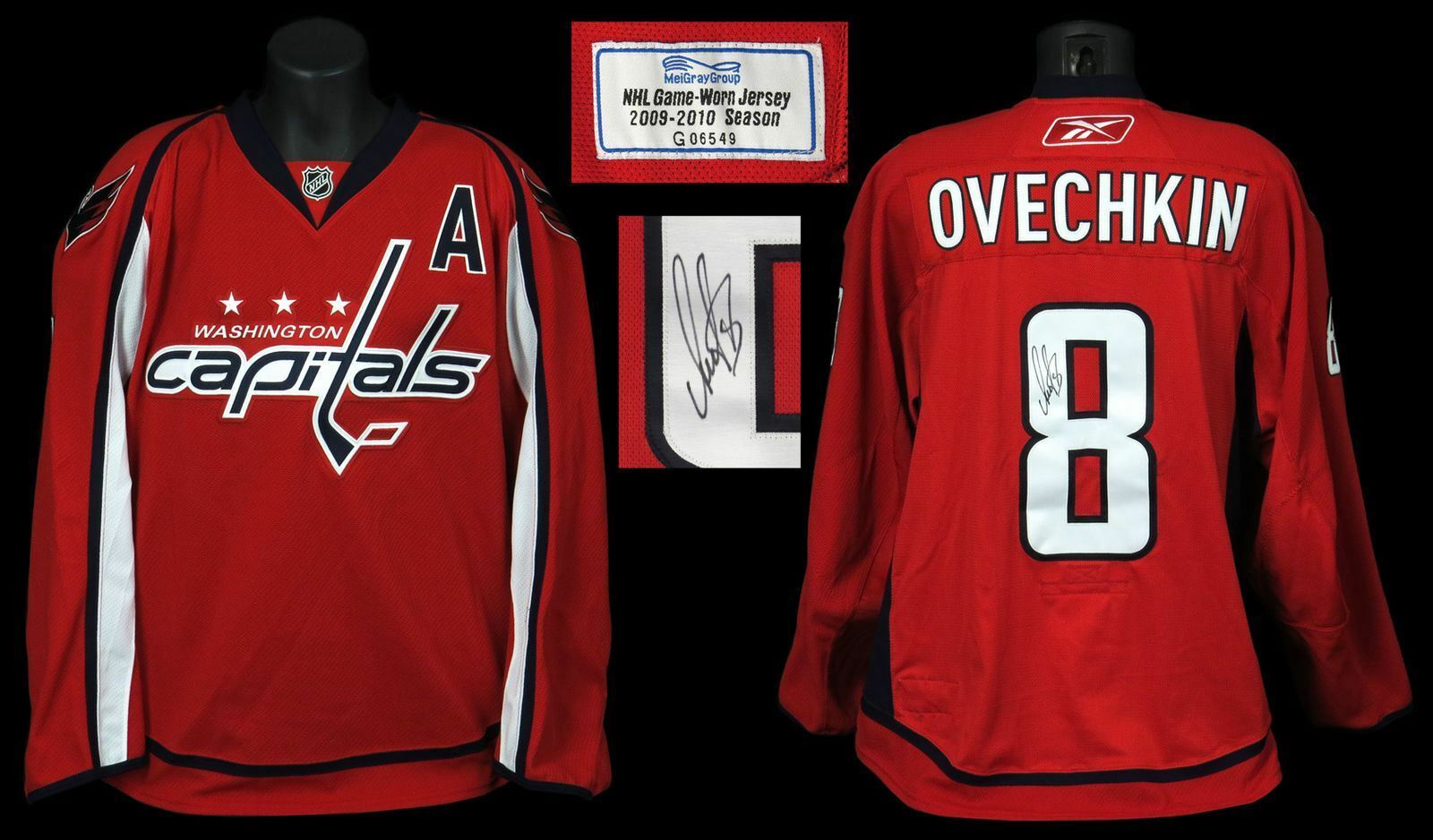2009-10 Washington Capitals Team Signed Game Jersey Alexander Ovechkin —  Showpieces Sports