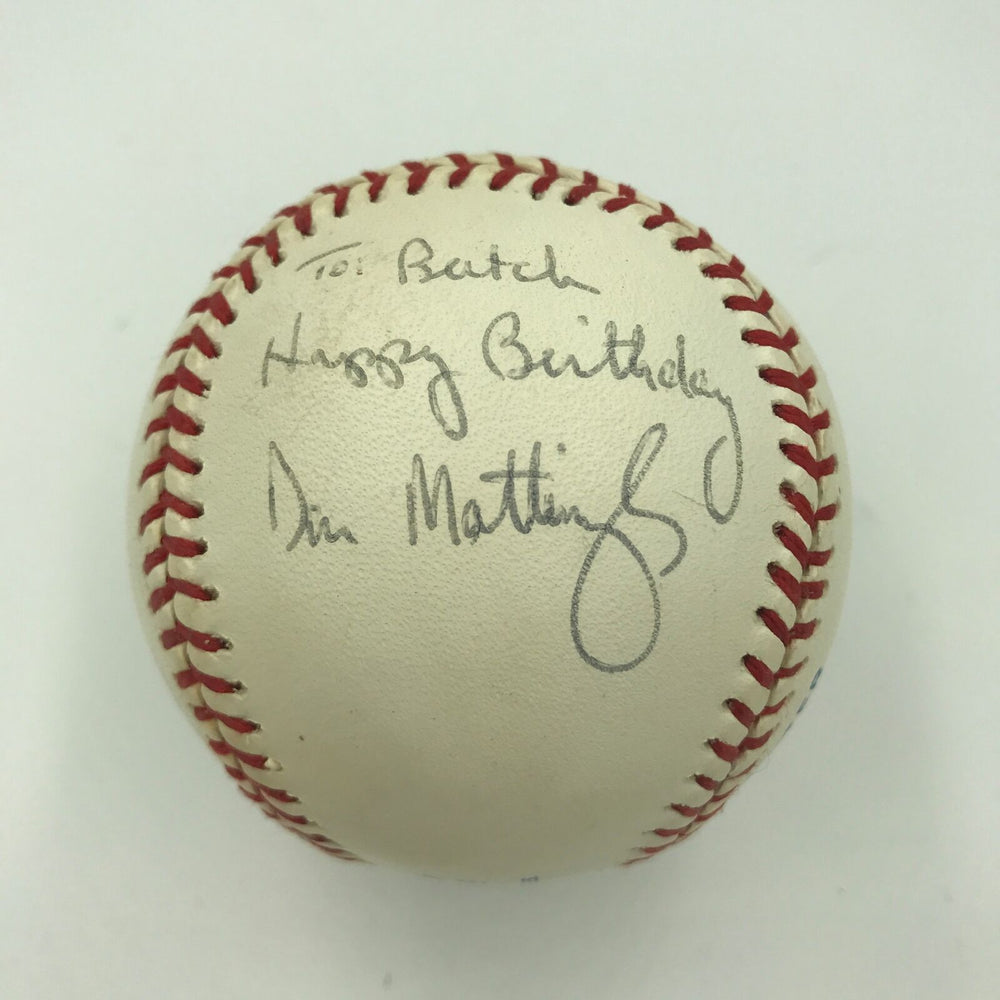 1980's Don Mattingly Signed Autographed American League Baseball JSA COA