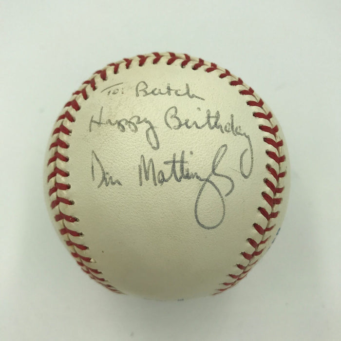 1980's Don Mattingly Signed Autographed American League Baseball JSA COA