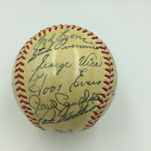 Beautiful 1949 Detroit Tigers Team Signed American League Baseball With JSA COA