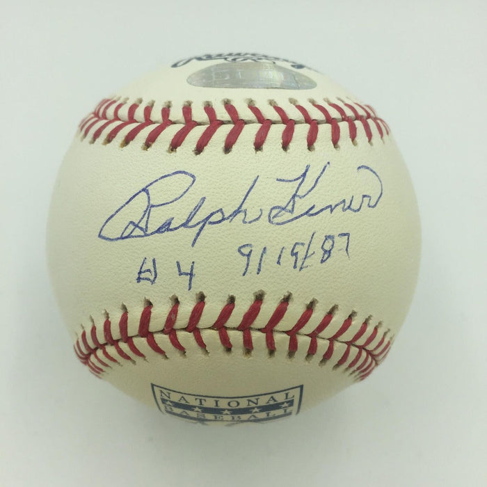 Ralph Kiner Jersey #4 Retirement Day 9/19/1987 Signed Inscribed Baseball Steiner