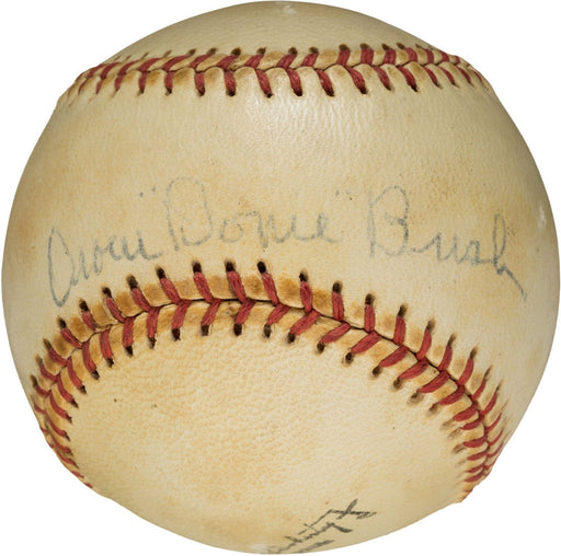 Rare Owen "Donie" Bush Single Signed Autographed 1950's Baseball With JSA COA