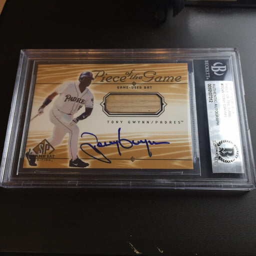 2000 Upper Deck Piece Of The Game Tony Gwynn Signed Game Used Bat Auto BGS COA