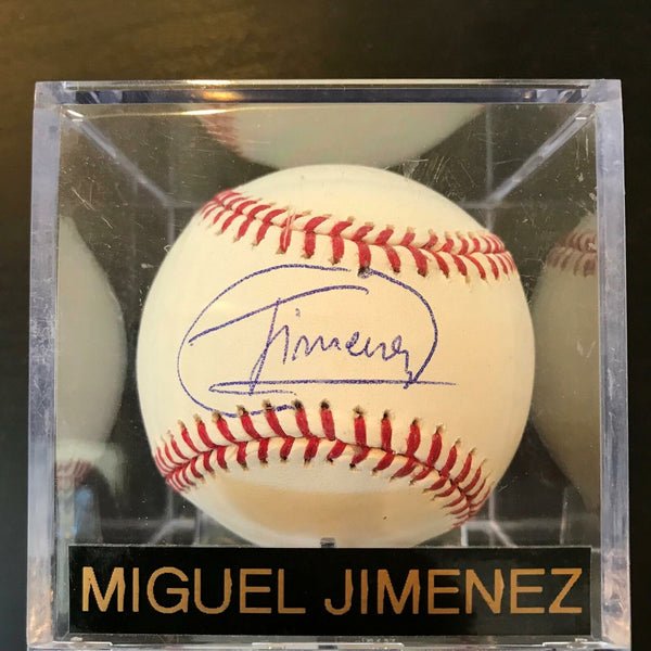 Miguel Jimenez Signed Autographed Official Major League Baseball PGA Golf