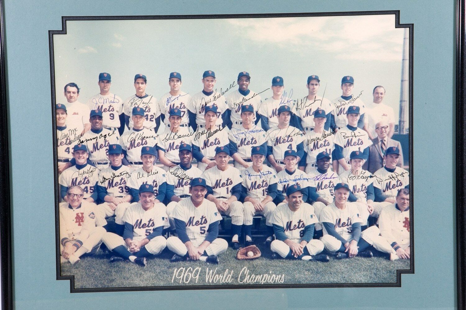 1969 New York Mets World Series Champs Team Signed 16x20 Photo Nolan Ryan Seaver