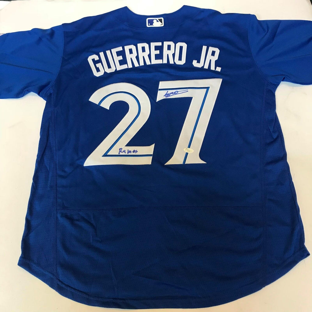 Vladimir Guerrero Jr Ramos Full Name Signed Toronto Blue Jays Jersey —  Showpieces Sports