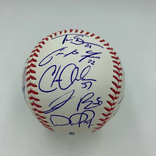 Christian Yelich 2018 Milwaukee Brewers NL Champs Team Signed Baseball JSA COA