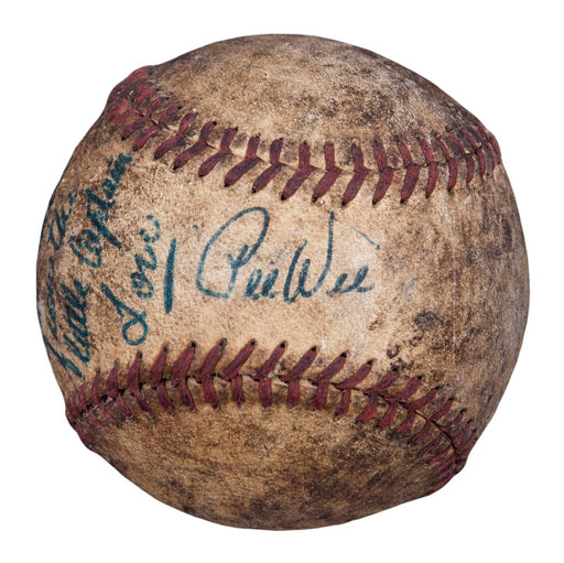 1950's Pee Wee Reese Signed Game Used Baseball  Inscribed "Little Captain" JSA