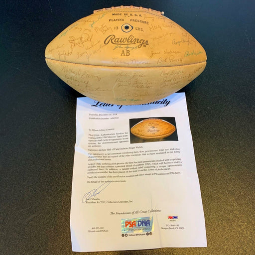 1966 Missouri Tigers Team Signed Football 46 Sigs Roger Wehrli With PSA DNA COA