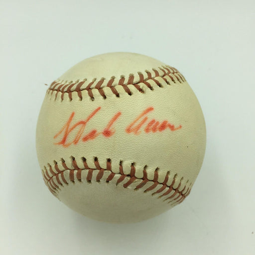 1974 Hank Aaron Playing Days Signed American League Macphail Baseball JSA COA