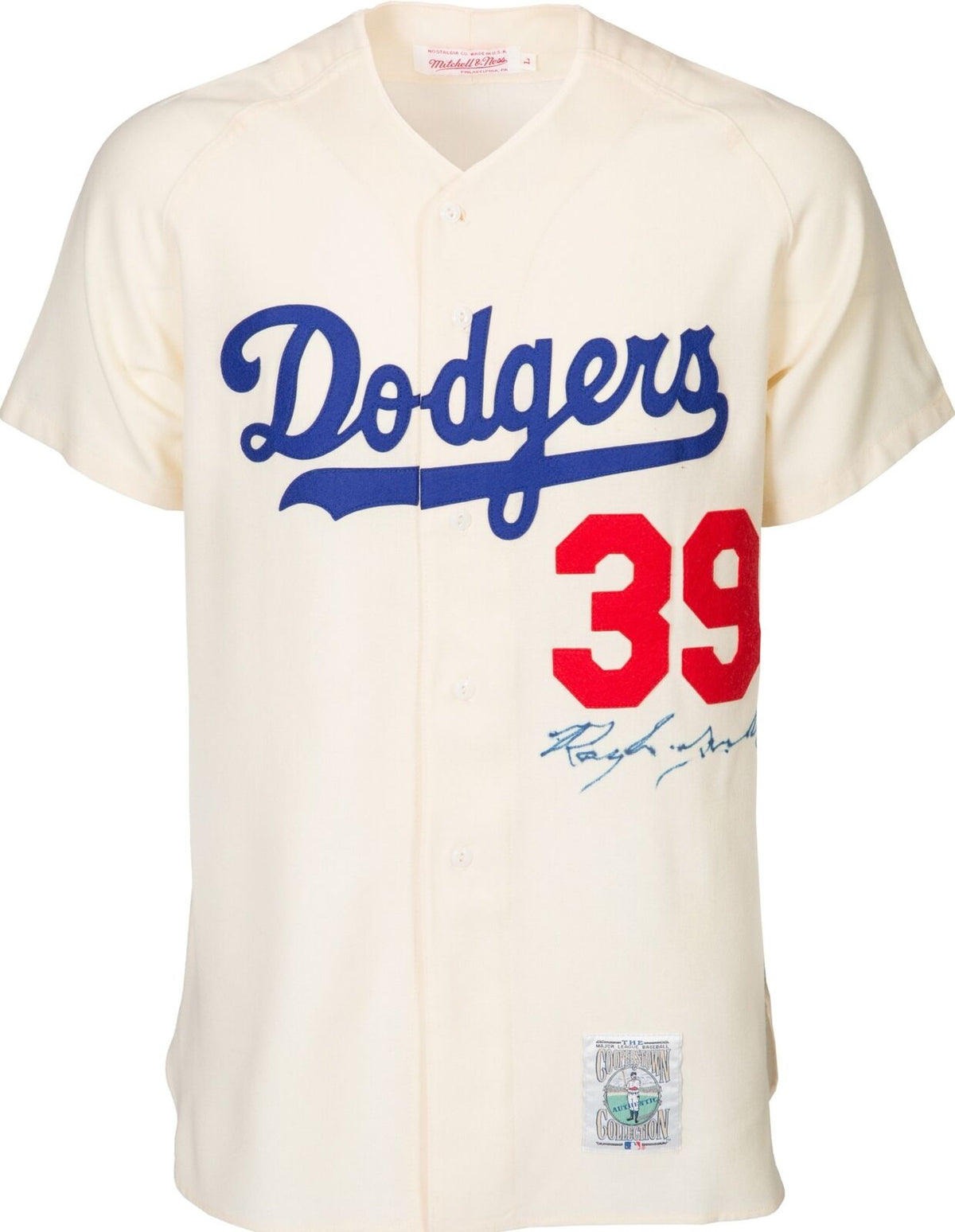 Autographed Brooklyn Dodgers Roy Campanella Fanatics Authentic Cream  Mitchell & Ness Jersey - BAS A32484
