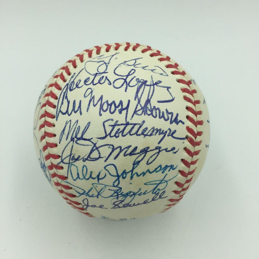 Beautiful Joe Dimaggio New York Yankees Legends Signed Baseball 24 Sigs PSA DNA