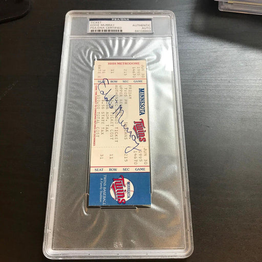 Eddie Murray 500th Home Run Signed Ticket September 6, 1996 PSA DNA COA Auto