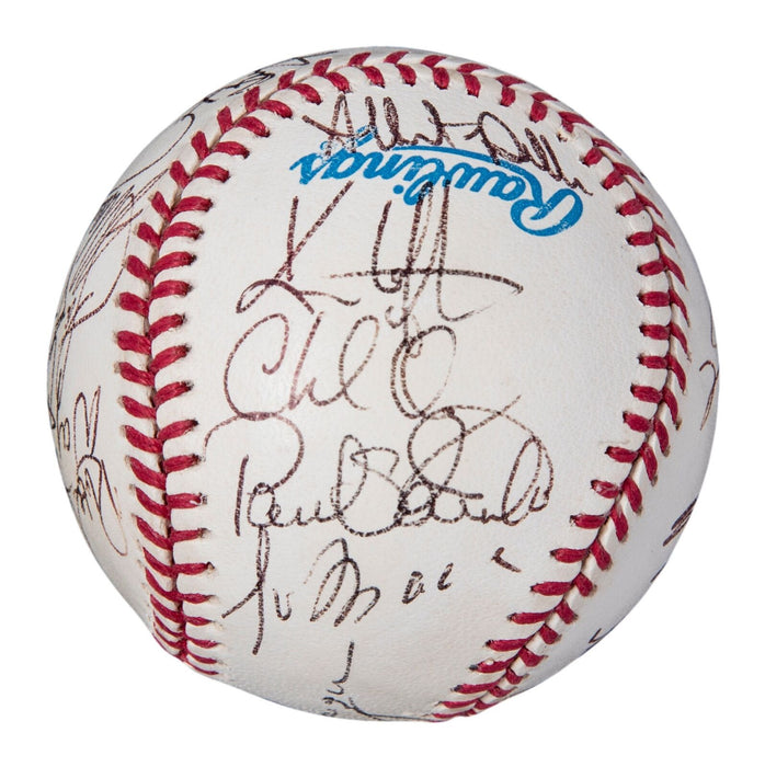 Beautiful 1995 Cleveland Indians AL Champs Team Signed Baseball With JSA COA