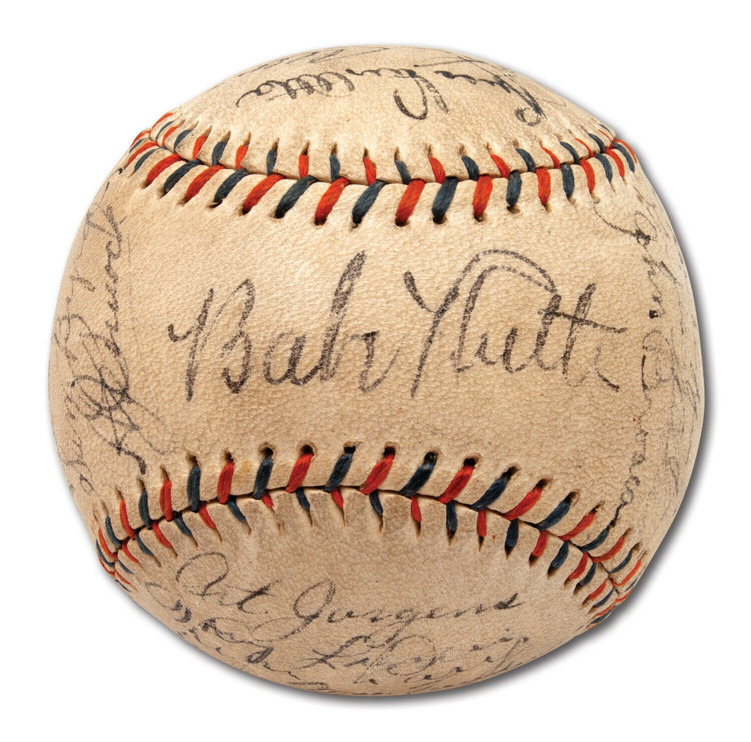 Tony Lazzeri Single Signed Autographed 1920's Baseball With PSA DNA COA