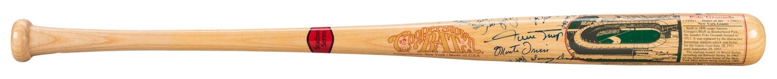 Willie Mays New York Giants Hall Of Fame Signed Cooperstown Bat 32 Sigs JSA COA