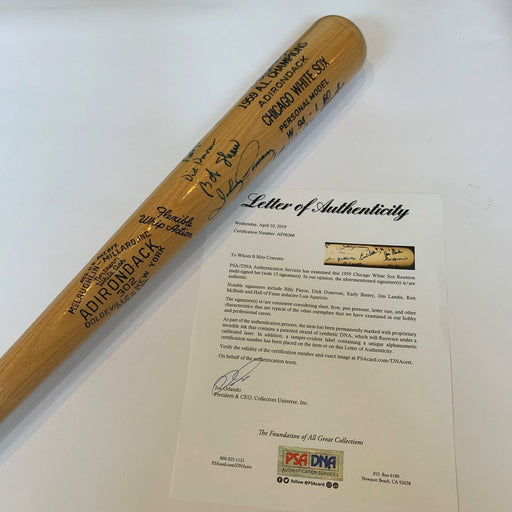 1959 Chicago White Sox American League Champs Team Signed Bat 15 Sigs PSA DNA