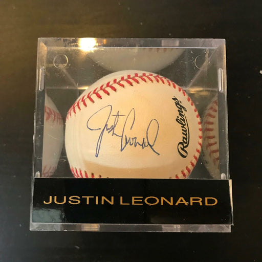 Justin Leonard Signed Autographed Official Major League Baseball PGA Golf