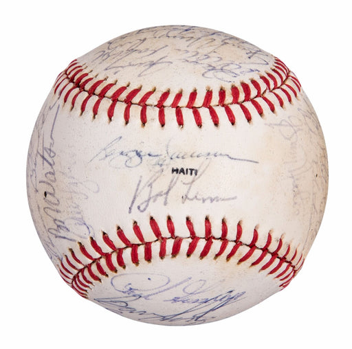 1981 NY Yankees AL Champs Team Signed Official World Series Baseball PSA DNA COA