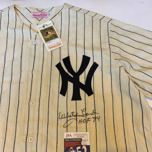 Beautiful Whitey Ford HOF 1974 Signed Authentic New York Yankees Jersey JSA COA