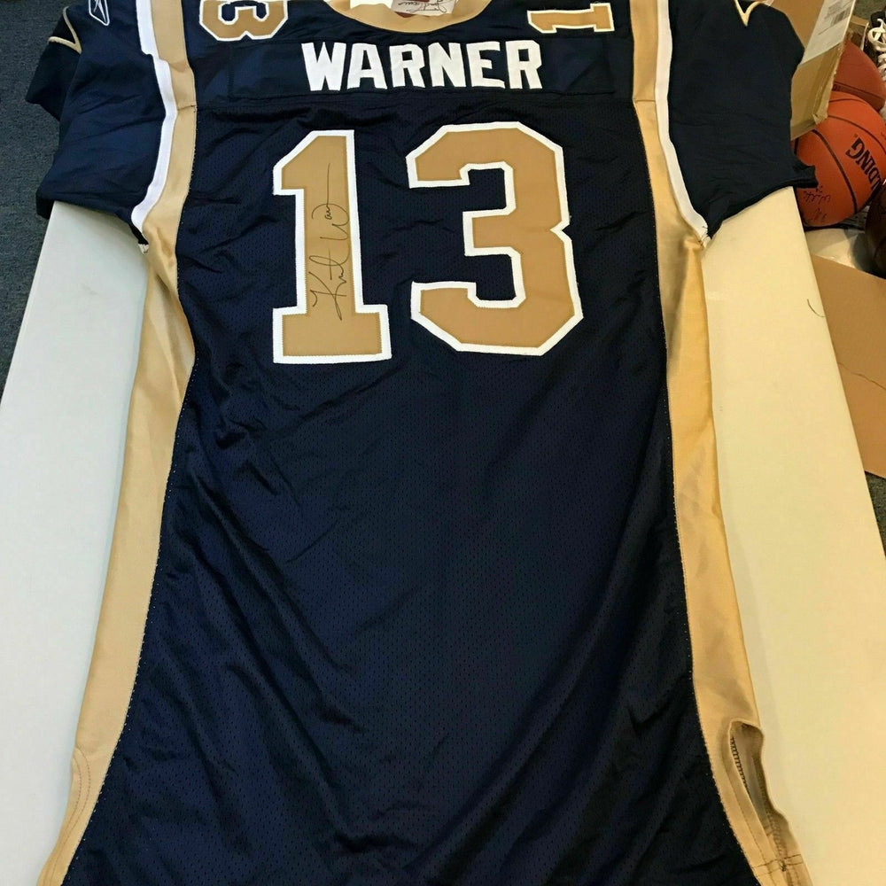 2001 Kurt Warner Game Used Signed St. Louis Rams Jersey JSA COA