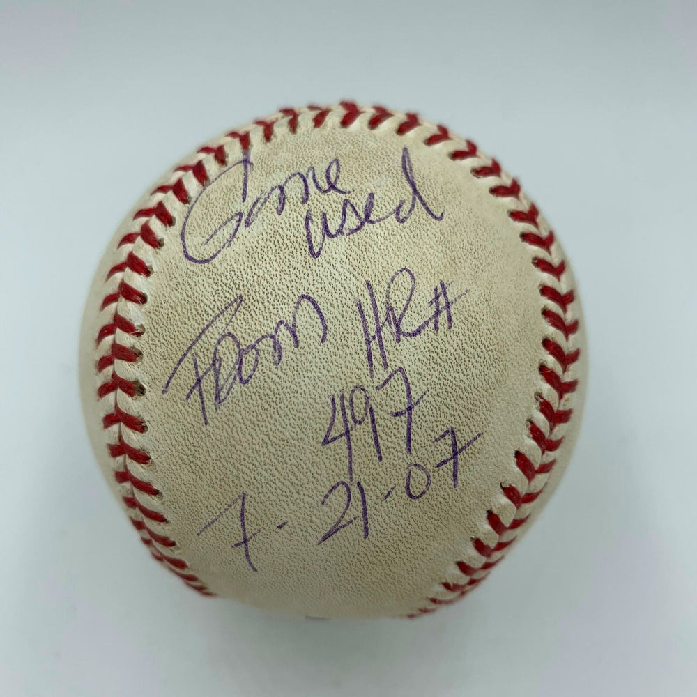 Alex Rodriguez "Home Run #497 7-21-07" Signed Game Used Baseball With JSA COA